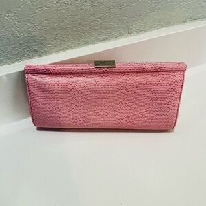 Banana Republic Soft Pink Leather Clutch Bag
